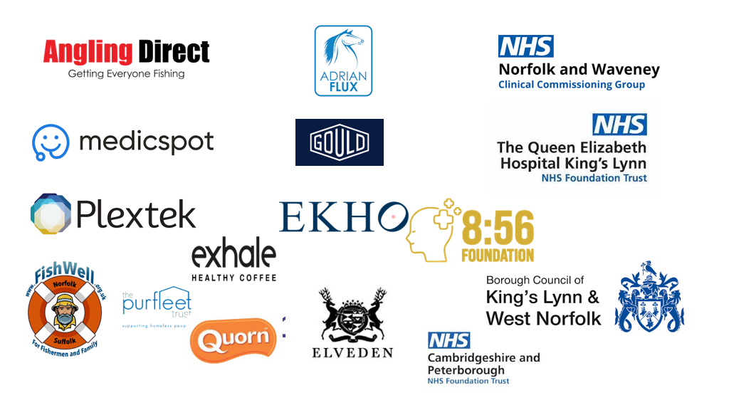 A picture with a series of logos and company names for organisations involved in the ARU Wellbeing R&I Network Description automatically generated