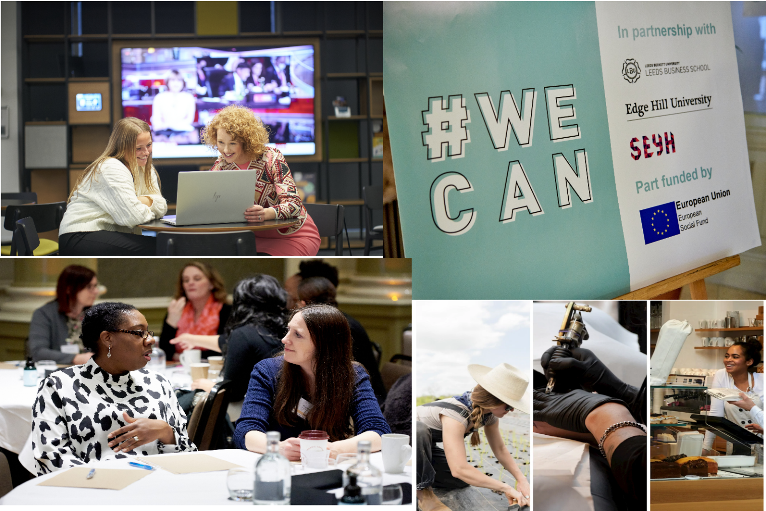 Leeds Beckett Programmes of support and engagement. E.g.. the #we can project - Images