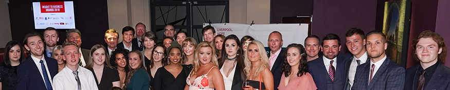 Photo of celebration evening of the Insight to Business Awards picturing staff, students and host businesses