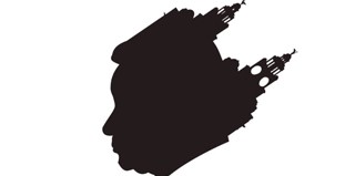 Graphic comprising of a silhouette of a person's head and the Liverpool City skyline