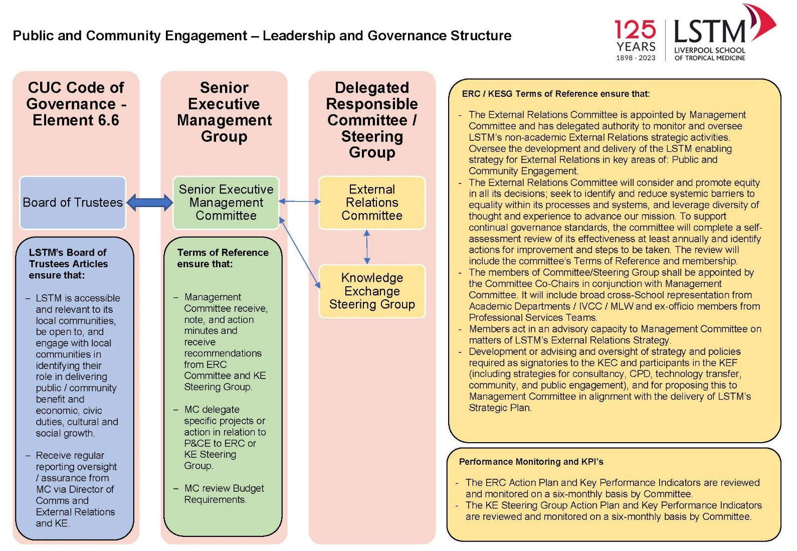 Figure 1 - LSTM P&CE Leadership and Governance Structure