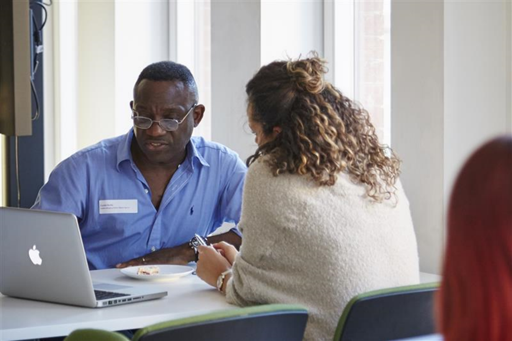 Careers team working with students