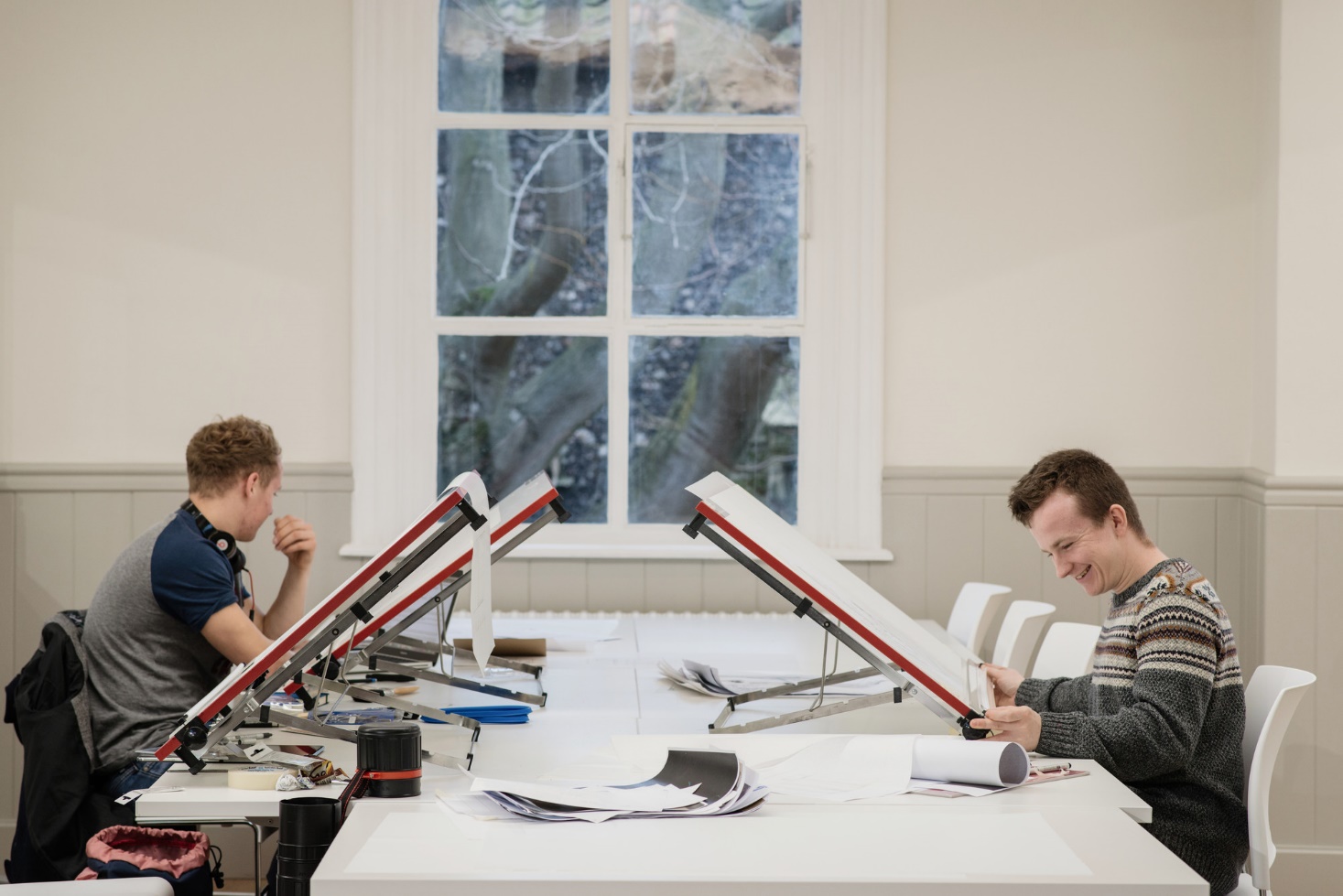 BA Architecture students in Boardman House, Norwich University of the Arts