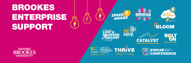 A picture to outline the various programmes that comprise Enteprise Support for students and staff at Oxford Brookes.