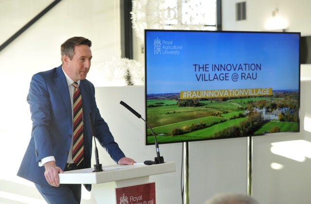 COO Graham Pollard presenting at the Innovation Village launch event
