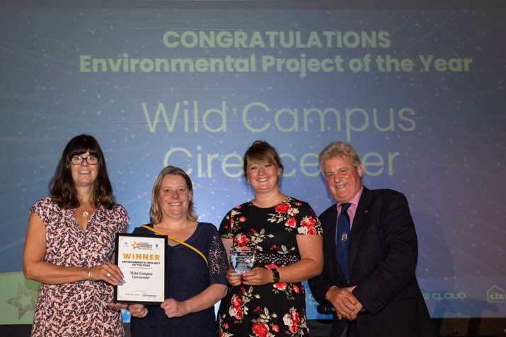 The Wild Campus Team receiving an award
