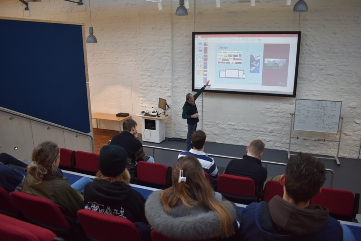 Student sitting in a lecture at RAU Swindon