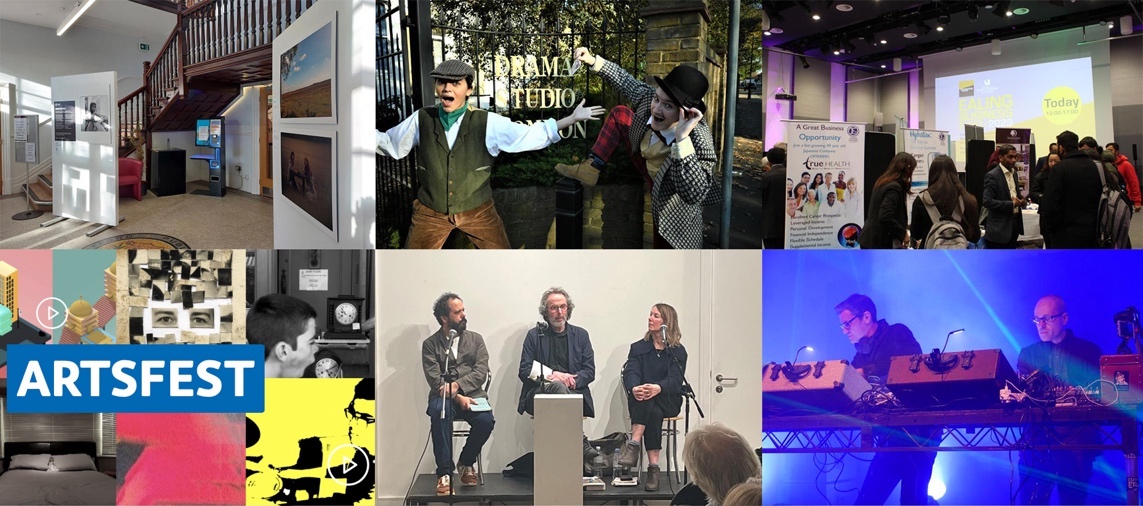 A collage containing photographs of the university's local growth, regeneration and community building activity.