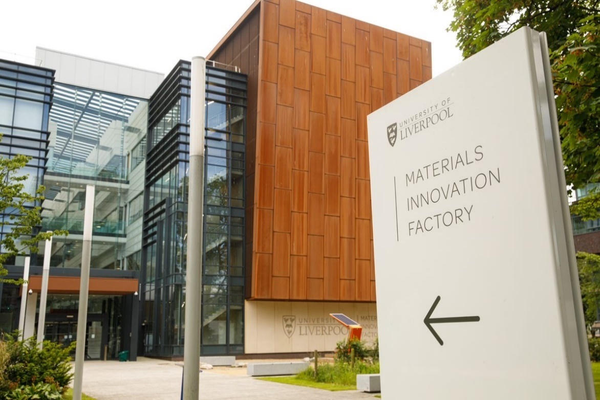 Figure 1 shows the front of the University of Liverpool's Materials Innovation Factory Building on campus. Also known as the MIF.
