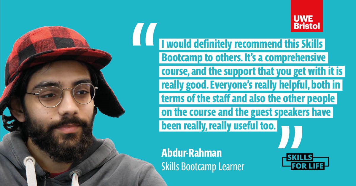 Graphic with text and picture of a man