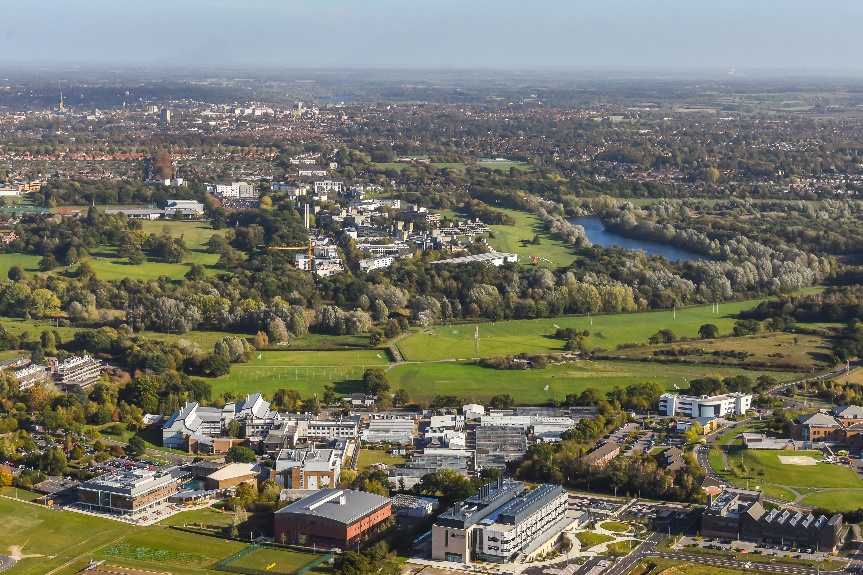Arial image of Norwich Research Park
