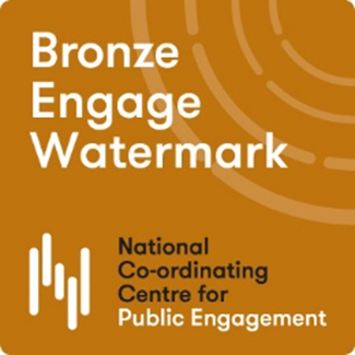 Logo illustrating Bronze Engage Watermark awarded by the National Co-ordinating Centre for Public Engagement.